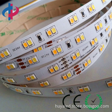 112LED Dual Color Dual White CCT Adjustable LED Flexible Strip 24V 2835 LED Strip Light